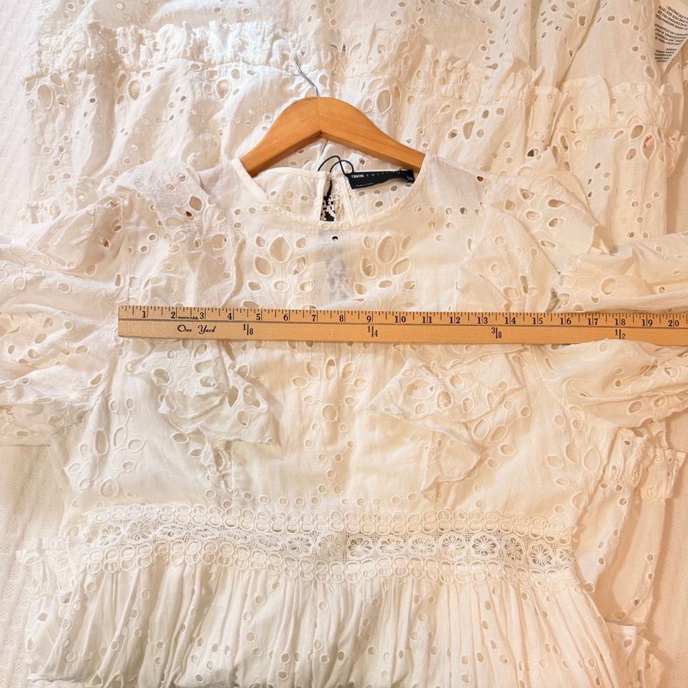 ASOS DESING eyelet tiered maxi dress - Picture 14 of 15